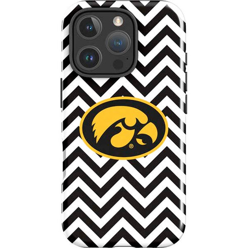 University of Iowa Hawkeyes Chevron Print iPhone 16 Pro Impact Case